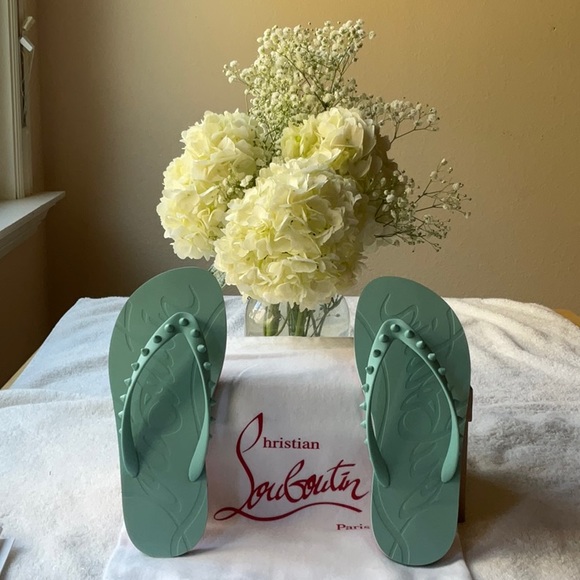 🩴CHRISTIAN LOUBOUTIN LOUBI FLIP DONNA FLAT🩴NWT - Picture 2 of 16